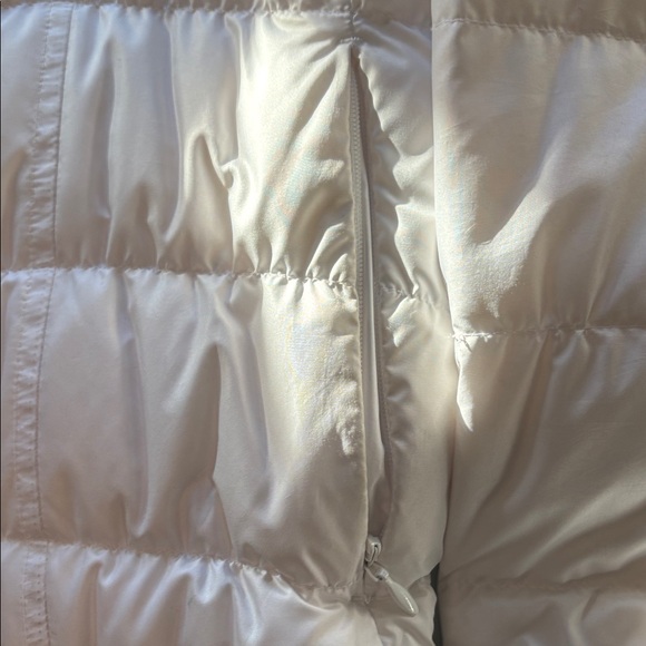 Athleta Dobby Goose Down White Puffer Jacket- (M) - Picture 3 of 3